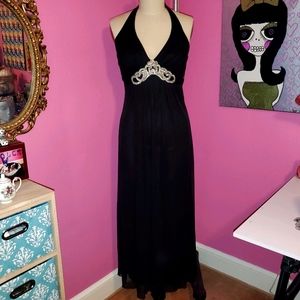 NWT Alice + Olivia black maxi gown